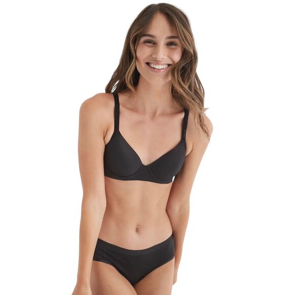 Aerie Smoothez Lightly Lined Bra Full Coverage Black Size Women's Size 36D NWT - Picture 1 of 16